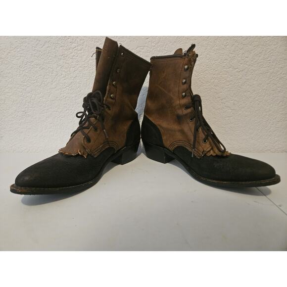 Vintage Women’s Abilene Packer Granny Lace Up Ankle Boots Size 8 - Picture 5 of 10